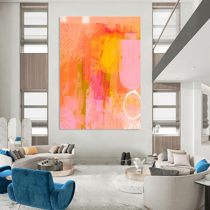Coral - Toned Abstract Art for Bridal Boutique & Flower Market Café DLZ0642