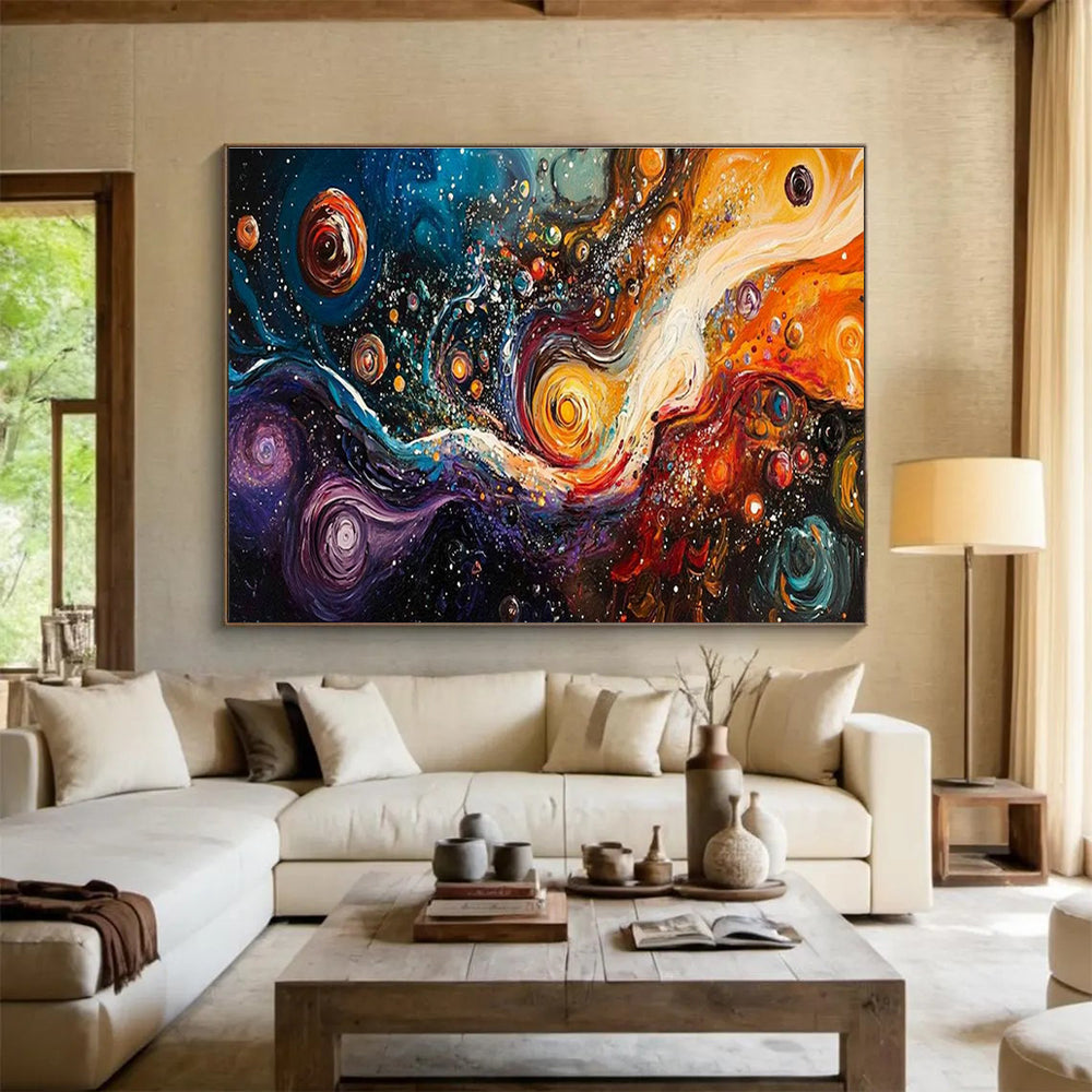 Cosmic Swirl Art for Sci - Fi - Themed Gaming Café Feature Walls DLZ3199