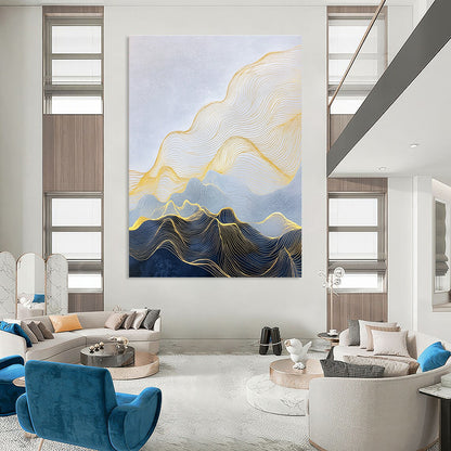 Golden Wave Mountains for Luxury Living Room & Contemporary Art Gallery STSC1257