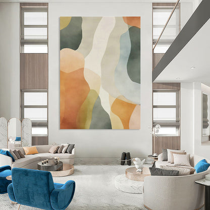 Colorful Wavy Abstract Art for Bohemian Café & Playful Kids' Room DLZ1641