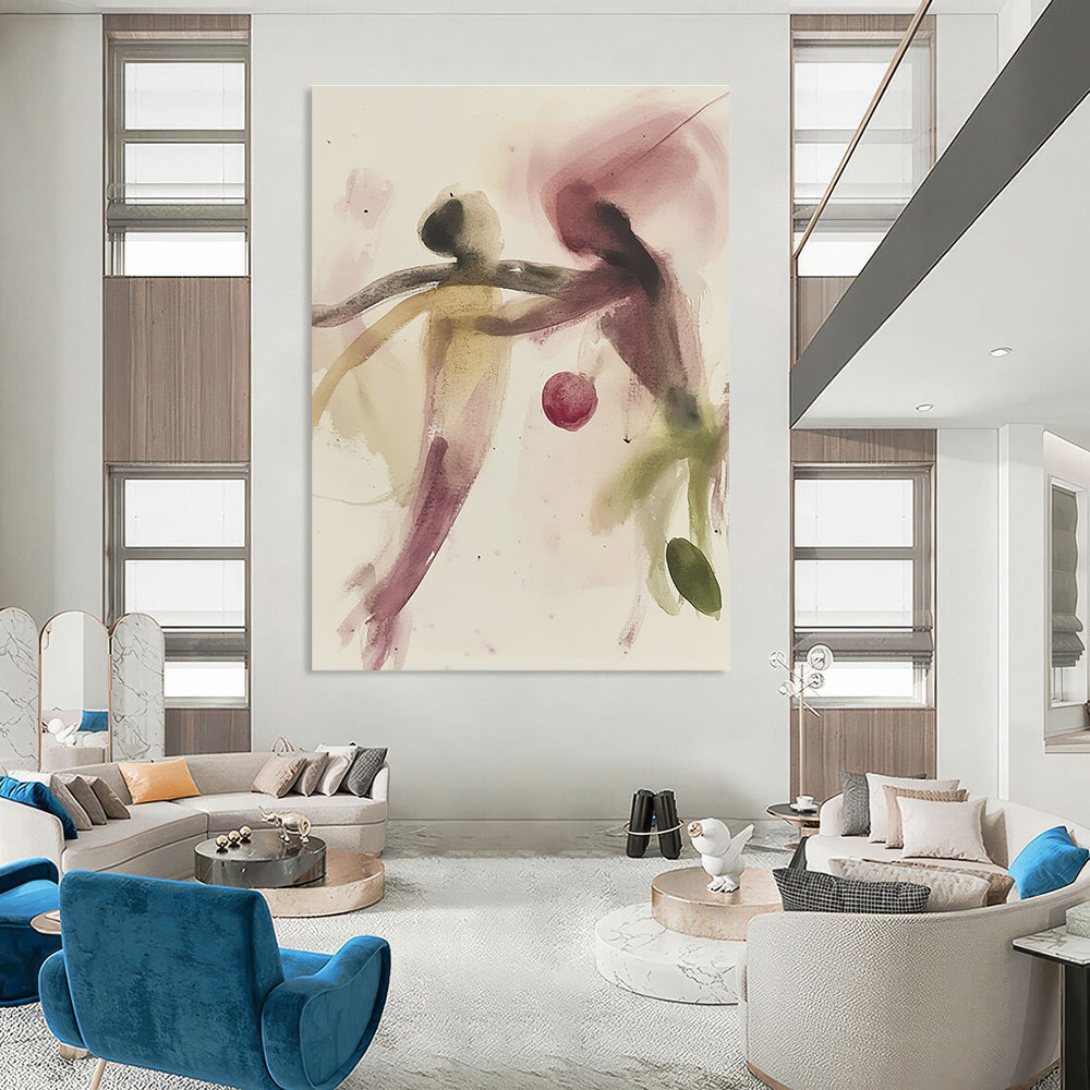 Abstract Watercolor Figures for Artistic Living Room & Creative Studio STSC1191