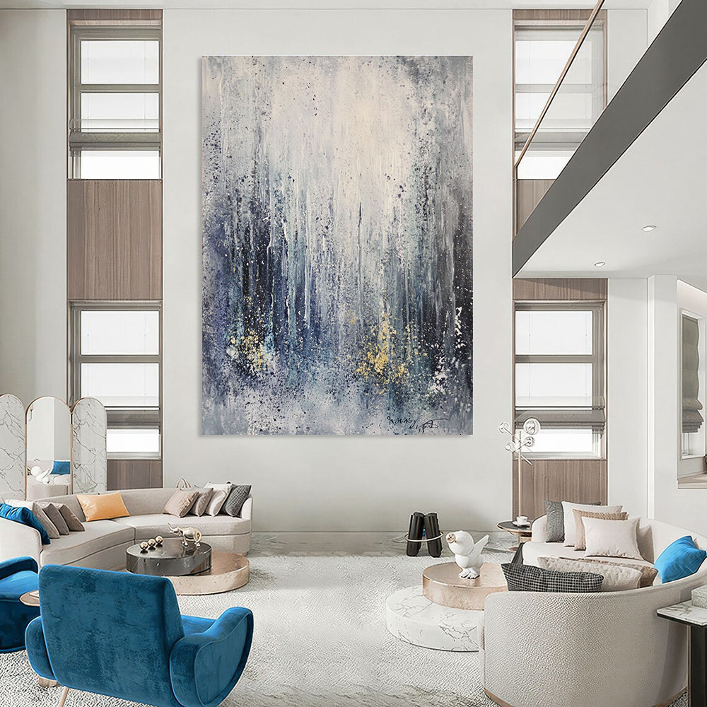 Blue Abstract Forest Scene for Nature - Lover’s Bedroom & Relaxing Spa STSC607