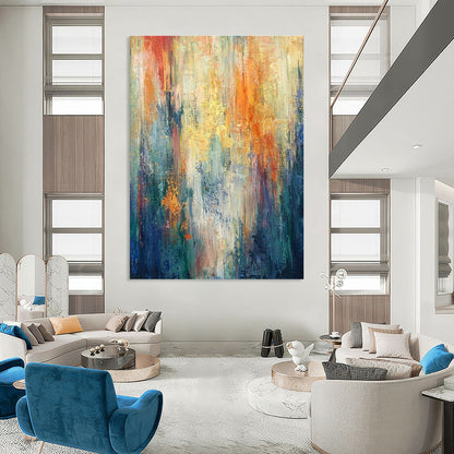 Colorful Vertical Lines Abstract Art for Dance Studio & Creative Office DLZ0632