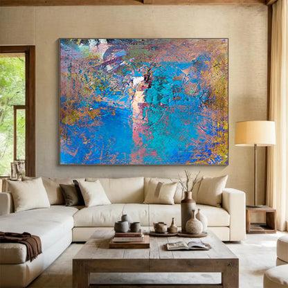 Blue - Purple Abstract Art for Artistic Studio DLZ2750