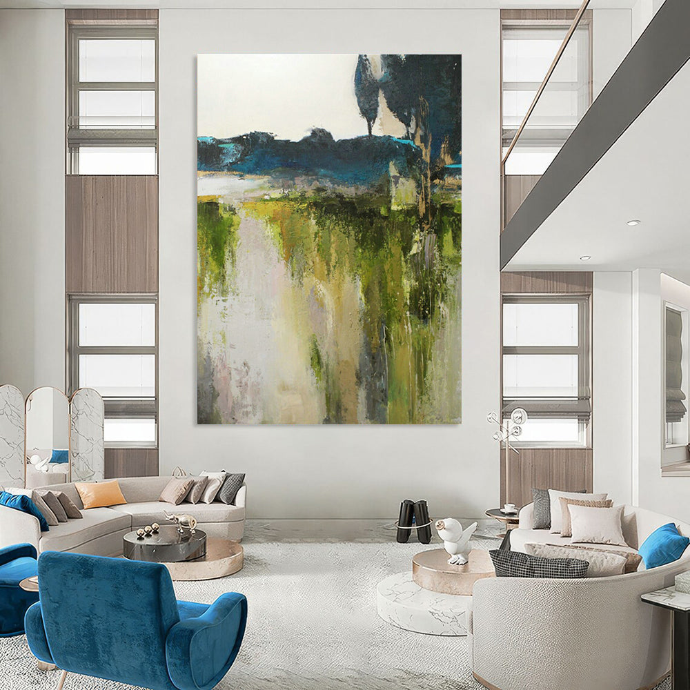 Misty Landscape Abstract Art for Bedroom & Study DLZ0404