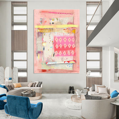 Pink - Grid Collage Art for Feminine Fashion Boutique Display Windows DLZ0176