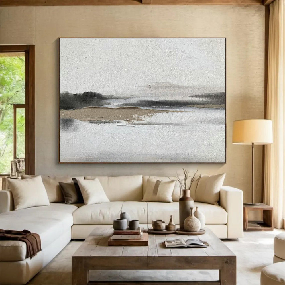 Ink - Style Landscape Art for Zen - Inspired Home Living Room Corners DLZ3295