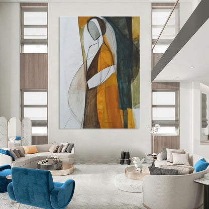 Abstract Figure in Color for Bohemian Living Room & Creative Studio STSC298