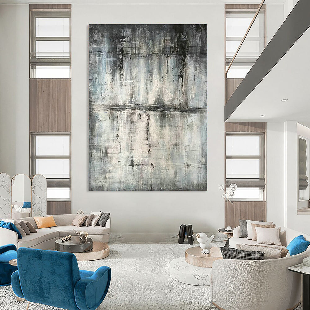 Grey - Tone Abstract Art for Living Room & Study DLZ0474
