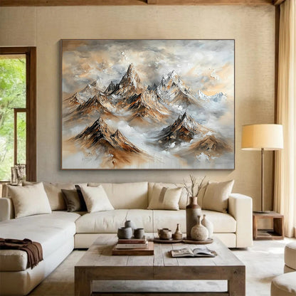 Majestic Mountain Landscape Art for Adventure - Lover’s Home & Luxury Ski Lodge SC486