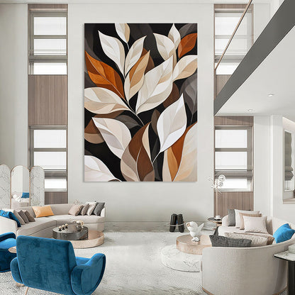 Neutral - Toned Leaves for Minimalist Living Room & Sophisticated Office STSC1151