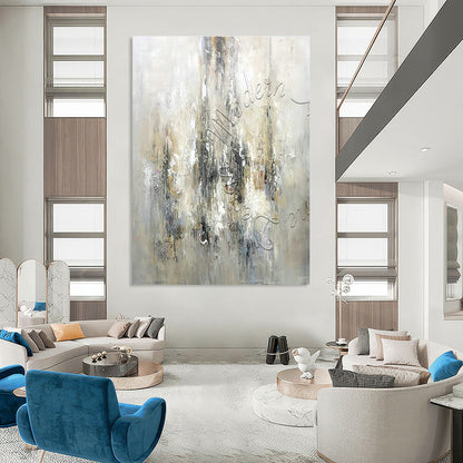 Gray - White Abstract Art for Industrial - Style Home & Contemporary Art Gallery DLZ1826
