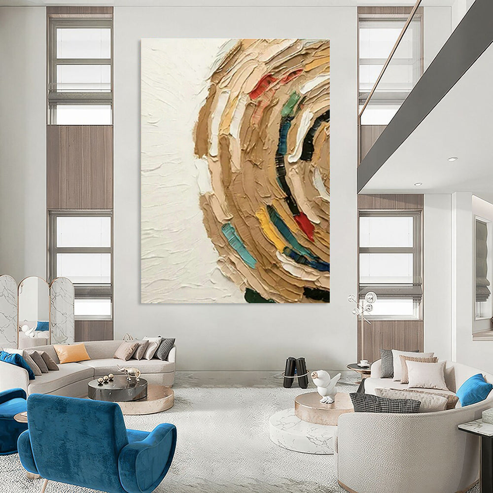 Colorful Textured Circle Art for Art Studio Classroom & Eclectic Coffeehouse DLZ1508