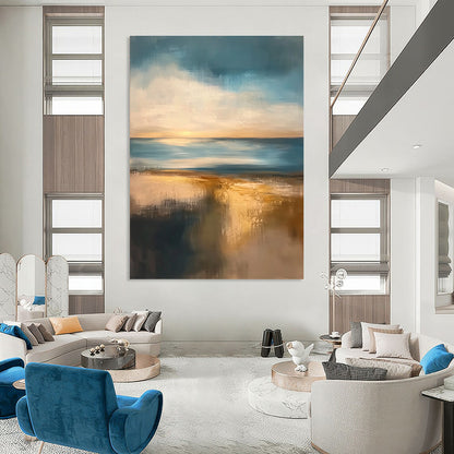 Serene Coastal Abstract Art for Beach House & Office Lounge STSC076