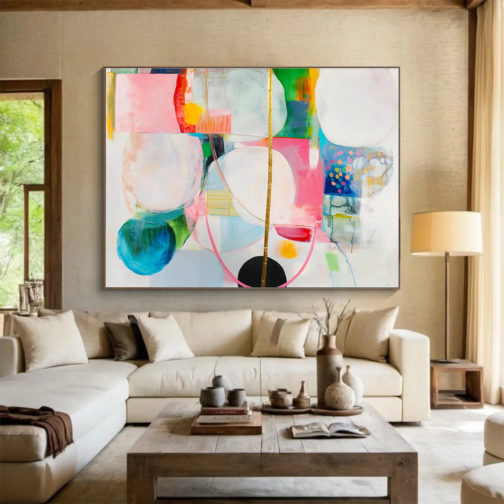 Circular and Colorful Art for Girls’ Bedroom & Creative Lounge SC375
