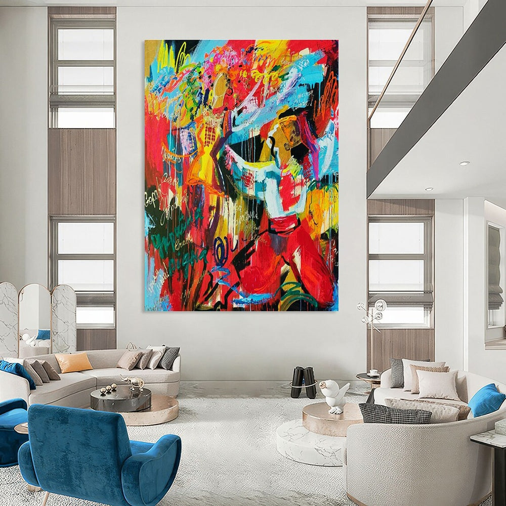 Colorful Abstract Figures Art for Creative Studio & Bohemian Café DLZ2104