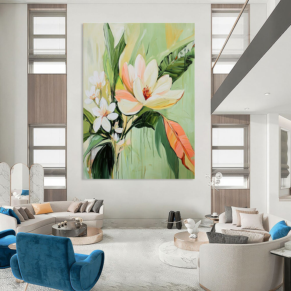 Floral Bouquet on Green for Florist Shop & Feminine Bedroom STSC1142