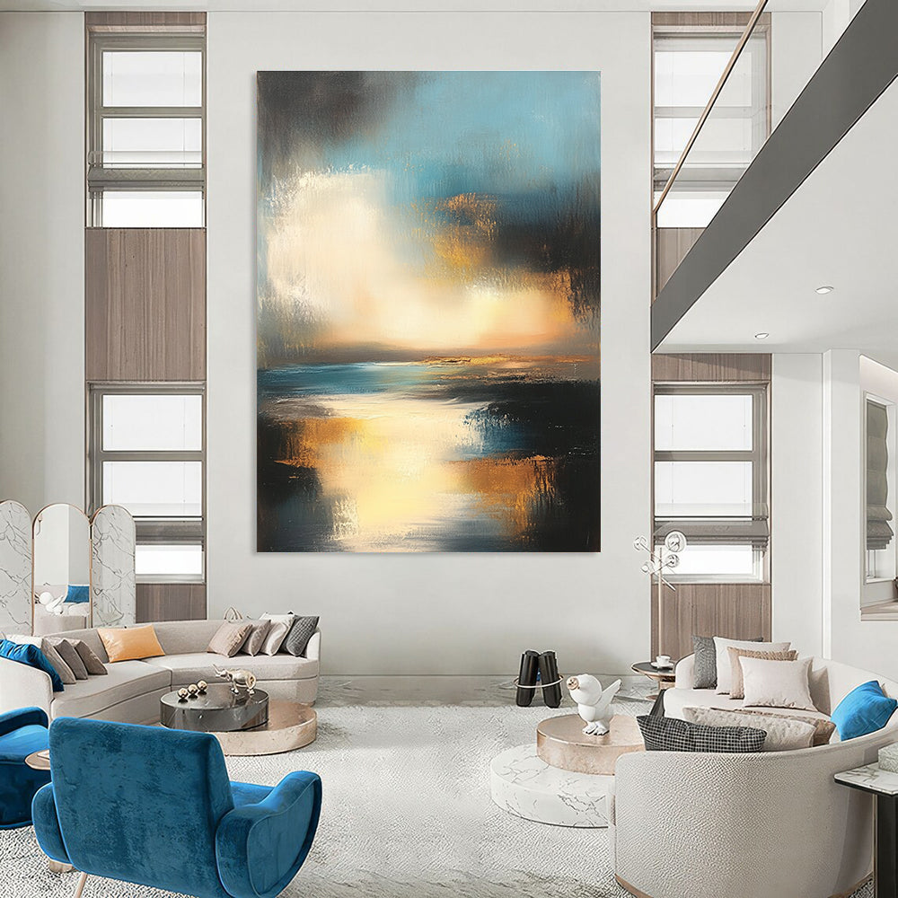 Abstract Seaside Sunset for Coastal Home Bedroom & Beachfront Restaurant STSC196