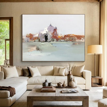 Soft - Edged Architecture Art for Relaxation - First Coastal Café DLZ3017