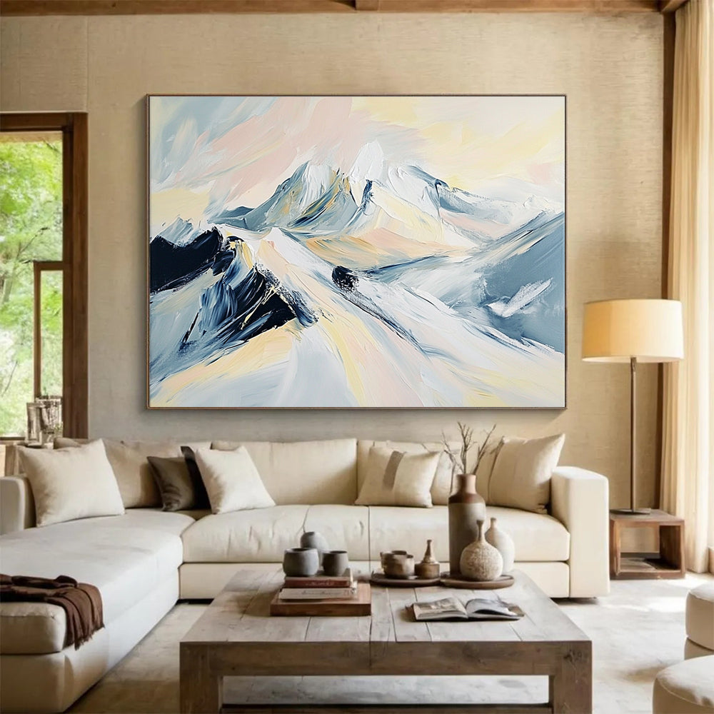 Abstract Mountain Peaks Art for Adventure - Themed Lodge & Modern Home Office SC199