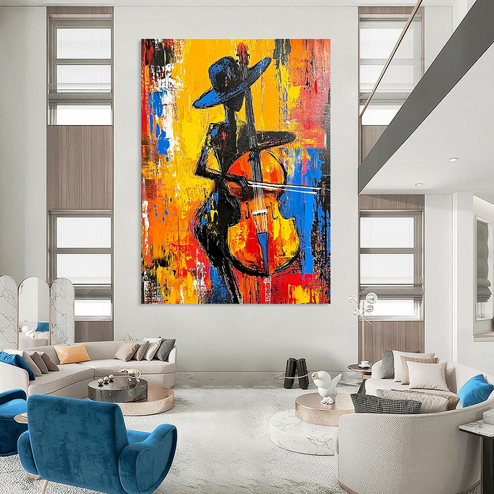 Jazz Musician Silhouette for Music - Themed Bar & Art Gallery STSC1261