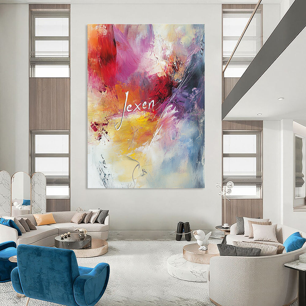 Colorful Name Abstract for Personalized Home Office & Artistic Studio STSC802
