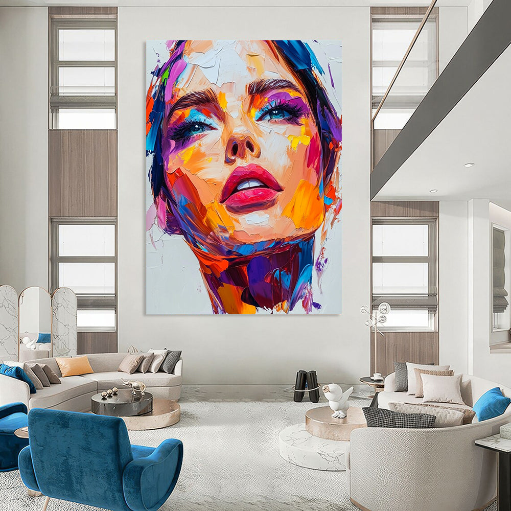 Colorful Abstract Face for Modern Art Gallery & Creative Studio STSC1162