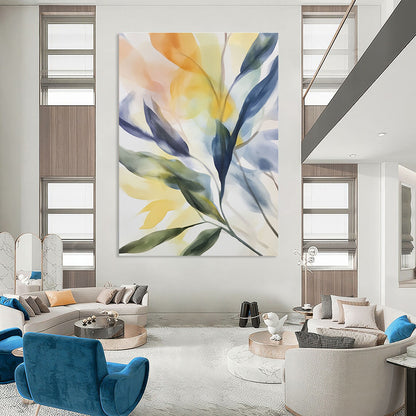 Soft Leaf Watercolor for Serene Home Office & Nature - Inspired Nursery STSC502