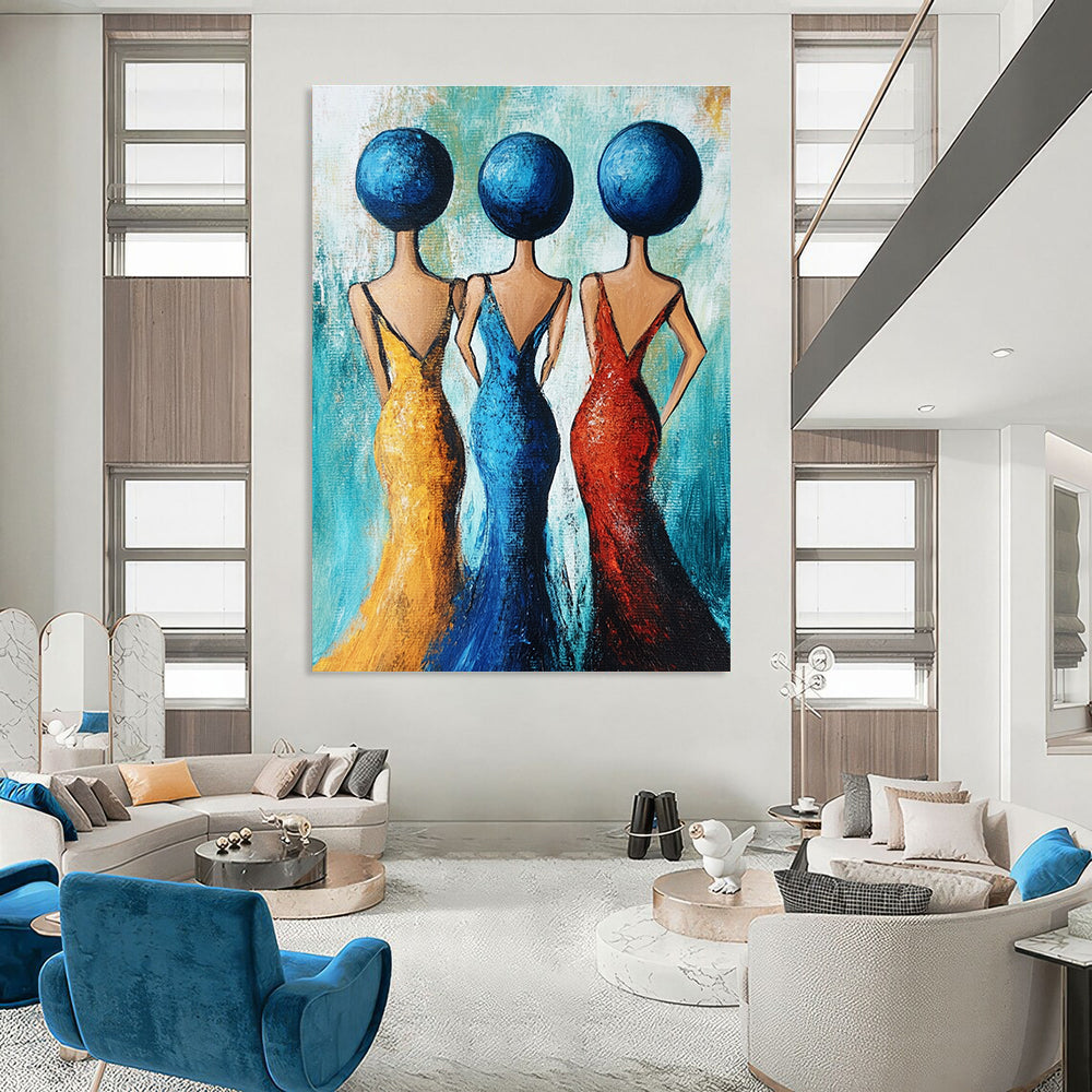 Vibrant Figurative Art for Girls’ Dorm & Cultural Center STSC005