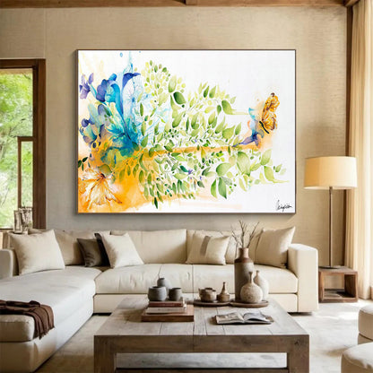 Butterfly and Floral Watercolor Art for Light - Filled Sunroom DLZ2921