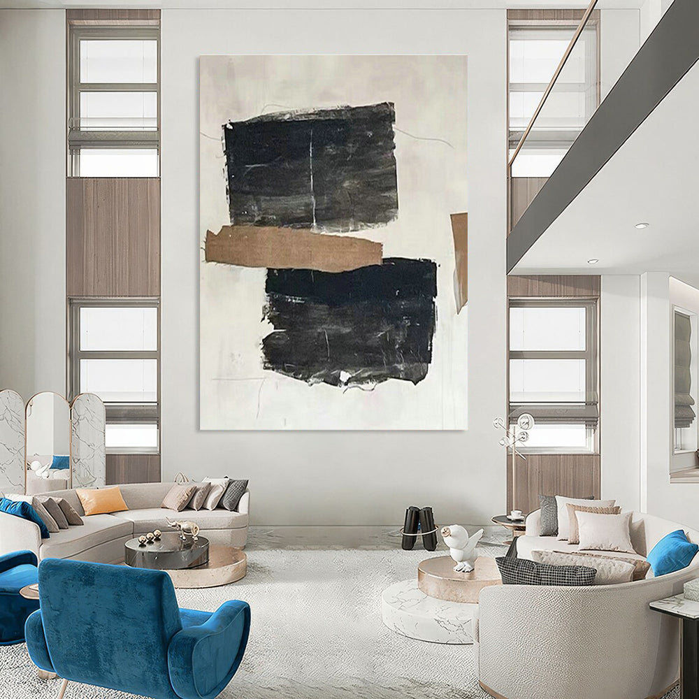 Collage - Style Abstract Art for Industrial Loft & Creative Studio DLZ2052