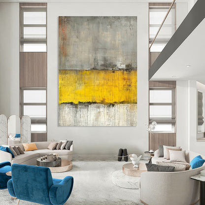 Gray and Yellow Abstract for Modern Workplace & Art - Centric Lounge STSC233
