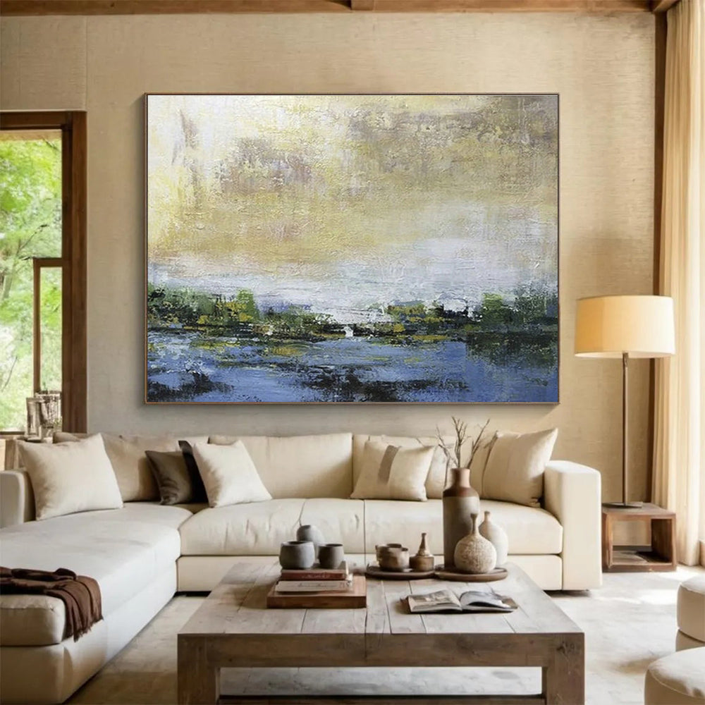 Landscape Abstract Art for Rustic Bed and Breakfast Common Areas DLZ2579