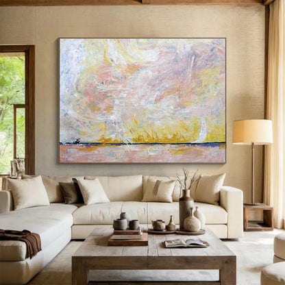 Pink - Yellow Sky Abstract for Romantic Bed and Breakfast DLZ2948