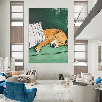 Sleeping Dog for Cozy Family Room & Pet - Lover’s Bedroom STSC1188
