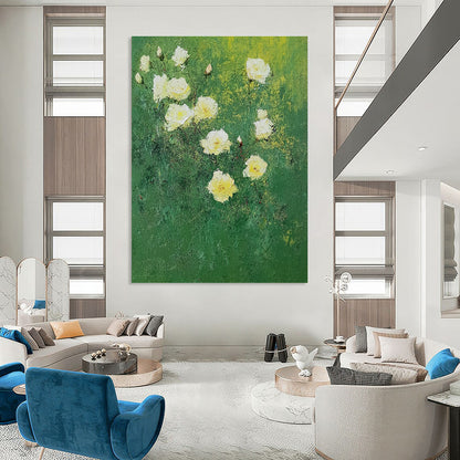 Yellow Roses on Green for Garden - Inspired Café & Cottage Bedroom STSC1152