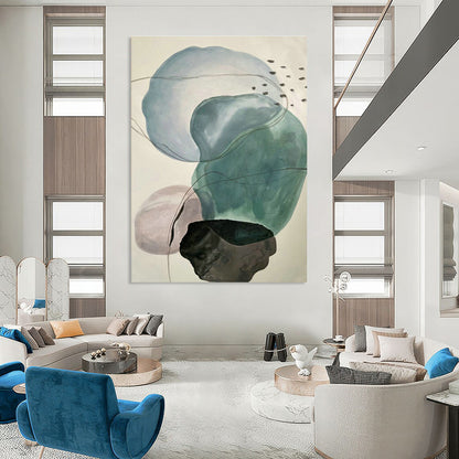 Colorful Ink - Wash Geometric Art for Eclectic Living Room & Modern Boutique Hotel DLZ0757