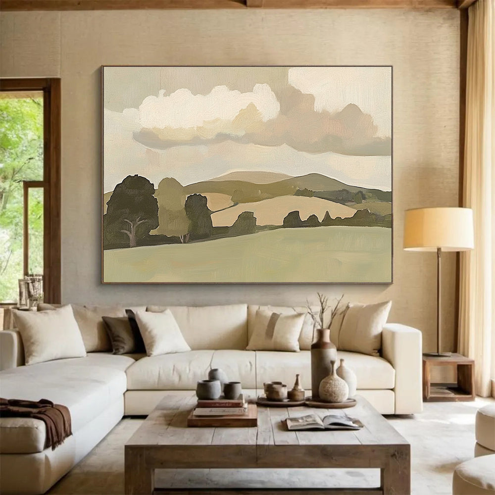 Minimalist Landscape Art for Scandinavian - Style Café & Art Gallery SC404