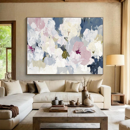 Pastel Floral Abstract Art for Botanical Boutique & Feminine - Themed Café SC049