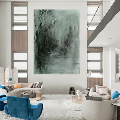 Monochrome Forest Abstract for Nature - Themed Café & Serene Bedroom STSC419