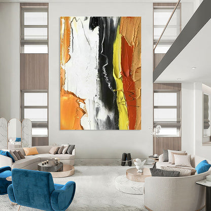 Contrast Color Thick - painted Abstract Art for Industrial Loft & Trendy Bar DLZ1453