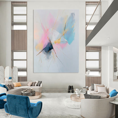 Pastel Abstract with Gold for Luxury Bedroom & Upscale Boutique STSC783