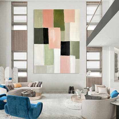 Pastel Color Block Abstract for Minimalist Nursery & Scandinavian - Style Home Office STSC448