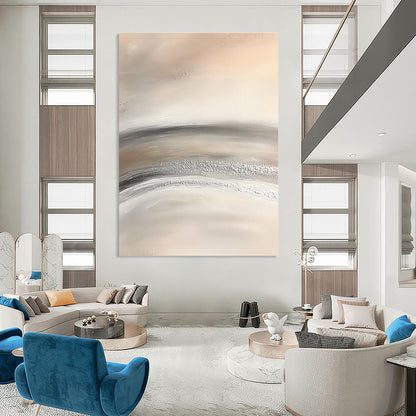 Monochrome Textured Waves for Industrial - Style Loft & Abstract Art Exhibition STSC949