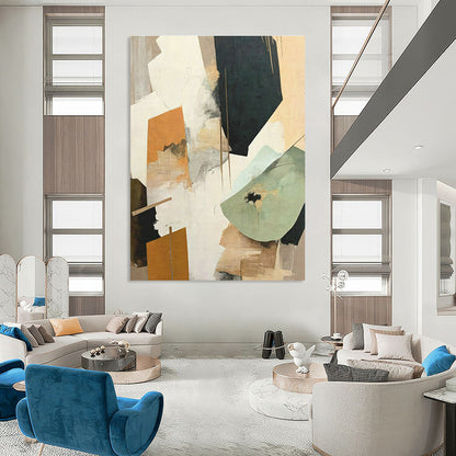 Repeated Geometric Abstract Art for Corporate Office Lobby & Minimalist Home Hallway DLZ1627