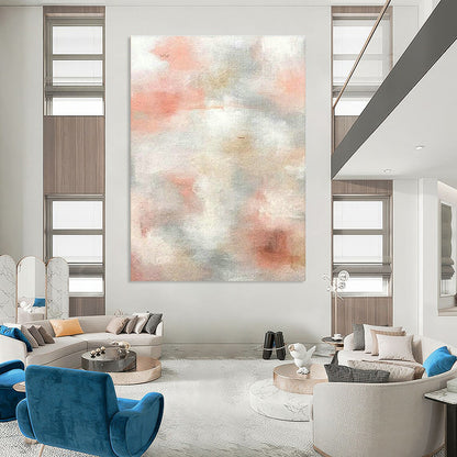 Pink - Gray Abstract Art for Feminine - Themed Beauty Salon Waiting Areas DLZ0004