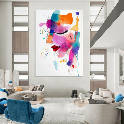 Watercolor Abstract Face for Art Gallery & Stylish Beauty Salon STSC1194