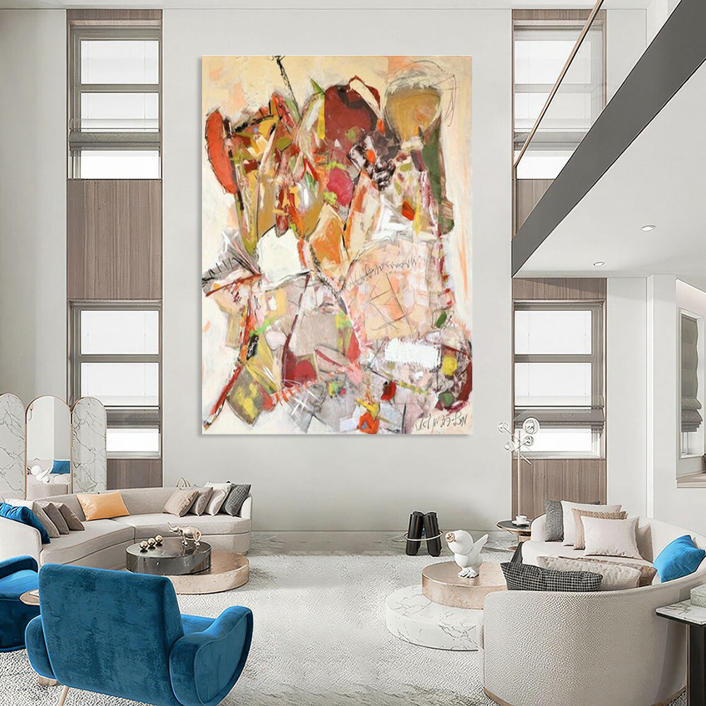 Colorful Collage Abstract Art for Creative Studio & Art - Centric Café DLZ2080