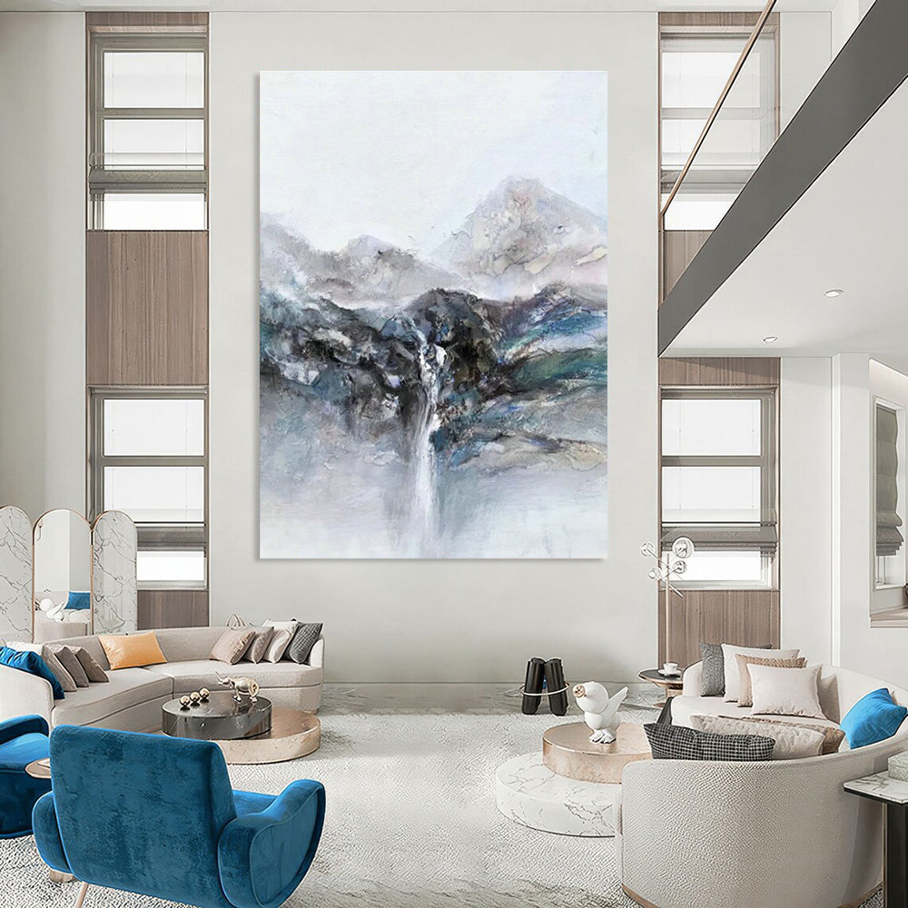 Landscape with Waterfall Abstract Art for Living Room & Study DLZ0506
