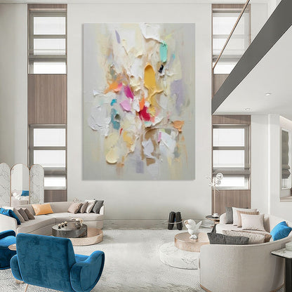 Colorful Thick - Paint Abstract Art for Bohemian Living Room & Art Studio Lounge DLZ0980